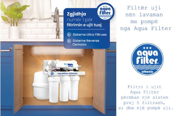  Filtër Uji Nen Lavaman Me Pompe Aqua Filter, Filter uji per Shtepi, Fil...